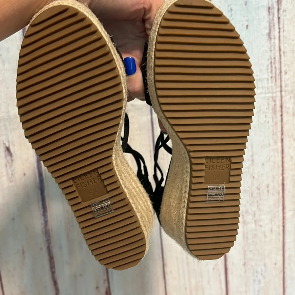 NWOT Eileen Fischer Wanda Tumbled Nubuck Espadrille